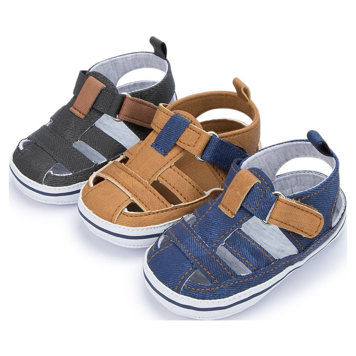 HsdsBebe Baby Boys Shoes Infant Summer Sandals Closed Toe Shoe for Newborn 0-18 Months