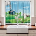 thumbnail image 2 of Ambesonne Farmhouse Kitchen Curtains, Pleasant Farm Life, 55"x39", Multicolor, 2 of 3