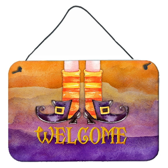 Halloween Welcome Witches Feet Wall or Door Hanging Prints