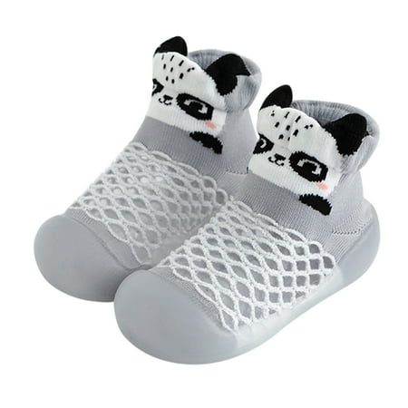 zuwimk Toddler Girl Shoes Baby Sneakers Girls Boys Lightweight Breathable Mesh First Walkers Shoes Gray