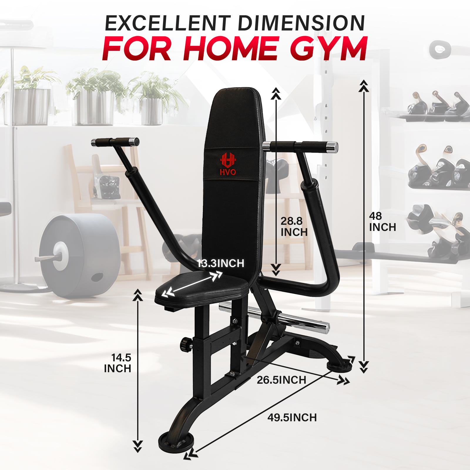 HeeH Plate-Loaded Seated Dip Machine: Tricep Machine for Biceps Strength Training Equipment Workout Black