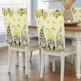 thumbnail image 2 of Yellow Lemon Gnome Chair Covers Set of 1 Summer Fruit Pink Flower Plant Chair Back Covers Stretch Removable Washable Slipcovers Protector for Dining Room Kitchen Party Decor, 2 of 9