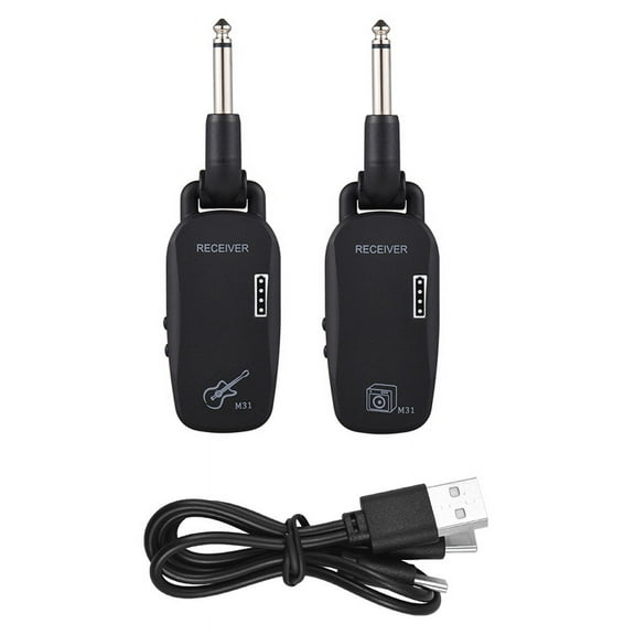 2.4G Wireless Guitar Transmitter Receiver System Rechargeable Portable Audio TX and RX for Electric Guitar