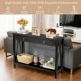 thumbnail image 5 of Costway Console Table Storage Shelf Modern Sofa Table w/ Drawer Entryway Hallway Black, 5 of 10