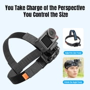Magnetic Head Strap Mount for DJI, GoPro, Insta360 – Comfortable Adjustable Forehead POV Strap with Quick-Release Adapter & Bonus Magnetic Plate