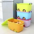 thumbnail image 4 of Stackable Latch Box Storage Containers Plastic Bins for Kids Baby Toys Clothes Books (Purple), 4 of 8