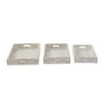 thumbnail image 6 of DecMode 16", 18", 20"W White Wood  Tray, 3-Pieces, 6 of 8
