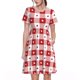 thumbnail image 1 of Balery Plaid Heart Vestidos sueltos de manga corta para mujer, vestidos de verano 2025, vestidos casuales de corte A con vuelo., 1 of 6