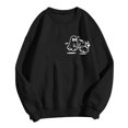 thumbnail image 5 of Halloween Sweatshirt for Women Cozy Autumn Sweatshirt Relaxed Fit Hoodless Pullover for Women Comfort Stylish Casual Wear Season Versatile Layer Black XL, 5 of 5