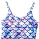 thumbnail image 3 of Traje de baño de sirena para niña, traje de baño de una pieza con escamas de pez, falda para niña, traje de baño de aguas termales para niños, 3 of 6
