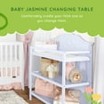 thumbnail image 6 of Dream On Me Jasmine Changing Table with Fixed Shelves, Lavender Ice, 1" Mattress Pad, Safety Strap, 6 of 17