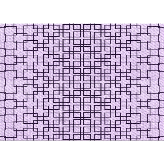 Ahgly Company Machine Washable Indoor Rectangle Transitional Purple Flower Purple Area Rugs, 5' x 8'
