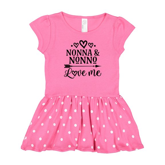 Inktastic Nonna and Nonno Love Me Gift Baby Girl Dress