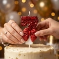 thumbnail image 4 of Bougie Pailletée Rouge, Bougie Chiffre Nœud Rouge, Décoration de Gâteau d'Anniversaire, Fournitures de Fête Rouges, Bougie d'Anniversaire pour Gâteau, Bougies Chiffres Nœud Rouges, Décoration de Dessus de Gâteau pour Fête d'Anniversaire, Nœud E Numéro 7, 4 of 5