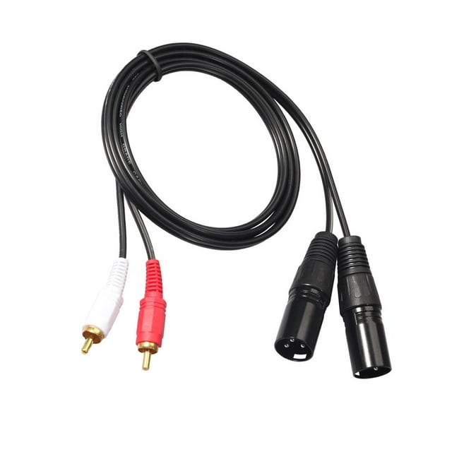 1pc Conector XLR A 2 X s RCA Adaptador Adaptador Adaptador perfke Cable macho dual RCA a XLR
