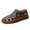 Grey, variant on Men's Leather Open-Back House Slippers Soft Cushioned Slip-On Indoor Loafers Comfortable Breathable Home Shoes for Bedroom Lounge Daily Wear