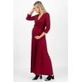 thumbnail image 3 of Maternity and Nursing Maxi Faux Wrap Dress with Adjustable Belt, 3 of 4
