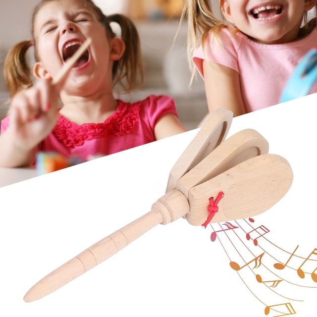 Castagnettes à Percussion avec Poignée, Jouets Éducatifs Castagnettes pour Fête pour Éducation Précoce pour Activités Extérieures