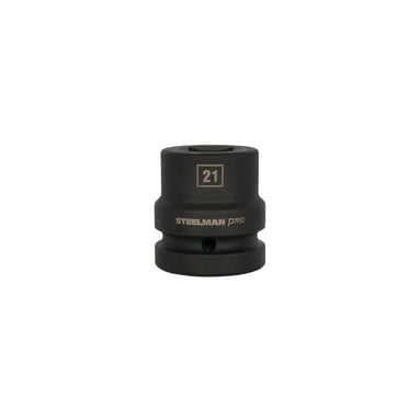 Steelman Pro 1 in. Drive 21mm Shallow 4 Point Square Budd Impact Socket 79390