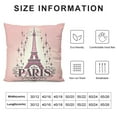 thumbnail image 6 of Eiffel Tower Pillow Covers for ,Pink Paris Throw Pillow Covers Set of 2, Cushion Cases, Sequins Accent Pillow Cases Wedding Bedroom Decor, 6 of 6