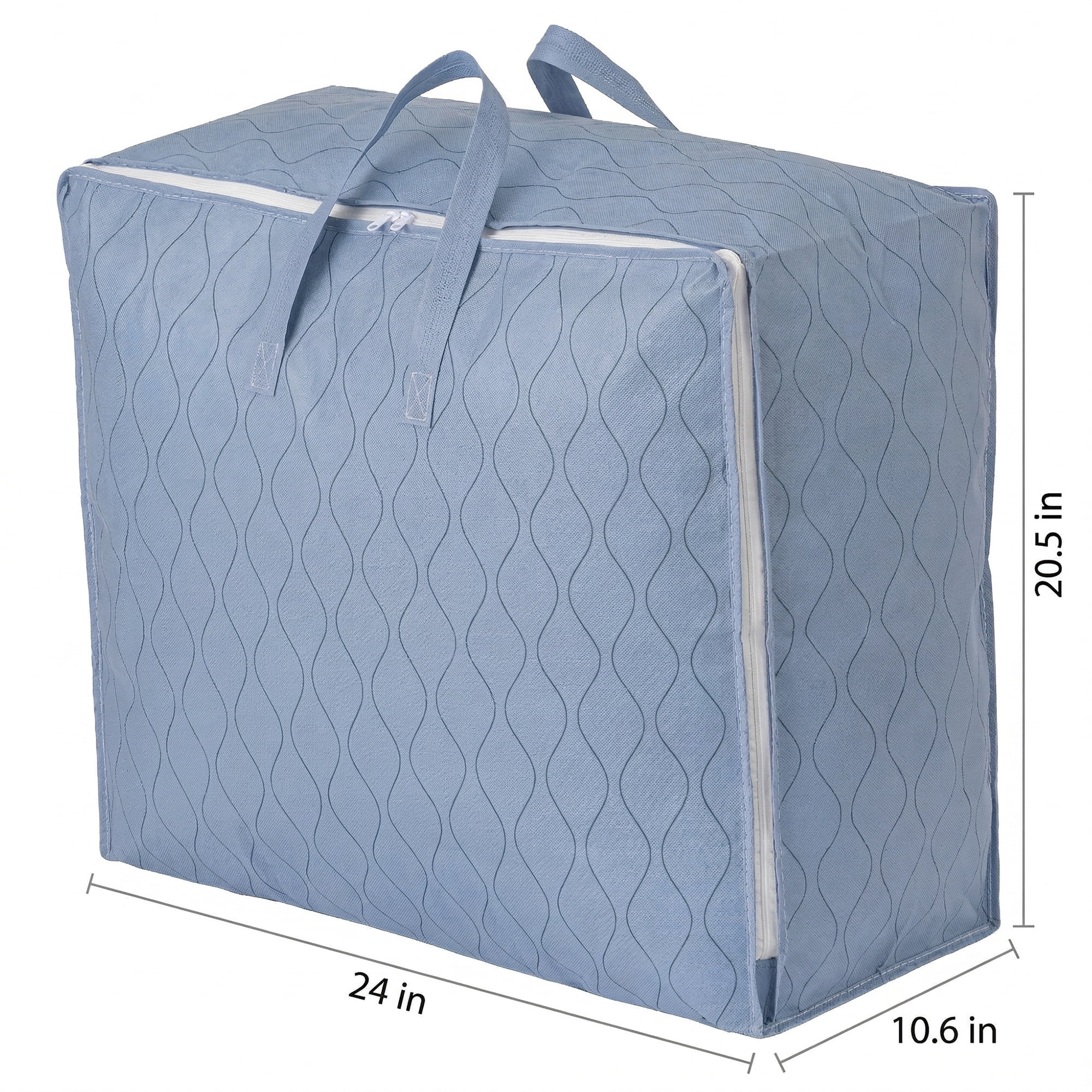 Unique Bargains Storage Bag for Organizing Comforter and Closet Blue 24"x10.6"x20.5"