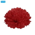 thumbnail image 3 of Uxcell 6" Pompones de papel duraderos para decoración de fiestas de boda rojos, paquete de 10, 3 of 6