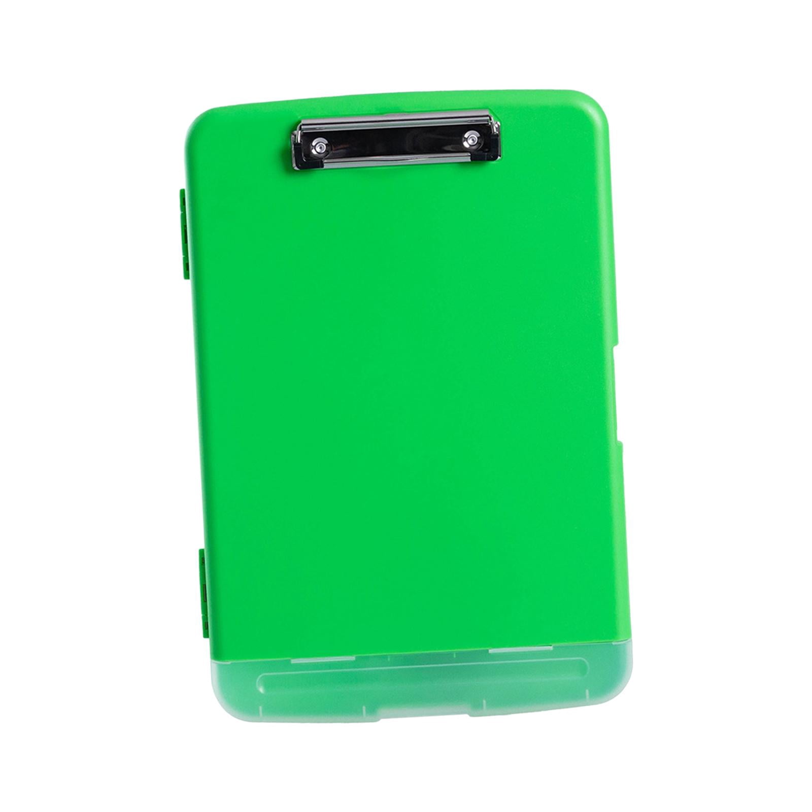 simhoa Low Profile Clipboard with Storage and Pen Holder A4 Size Clipboard Organizer,PP,Multifunctional Nursing Clipboard for Office fluorescent green
