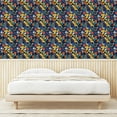 thumbnail image 3 of Ambesonne Botanical Peel & Stick Wallpaper for Home, Butterflies Jungle Leaves, 13"x36", Indigo and Multicolor, 3 of 5