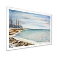 thumbnail image 2 of Designart 'Beach Is Covered With Ice' Nautical & Coastal Framed Art Print, 2 of 4