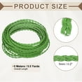 thumbnail image 2 of Braided Leather Cord, 5.5 Yards 5mm Flat Craft Leather String, Dark Green, 2 of 6