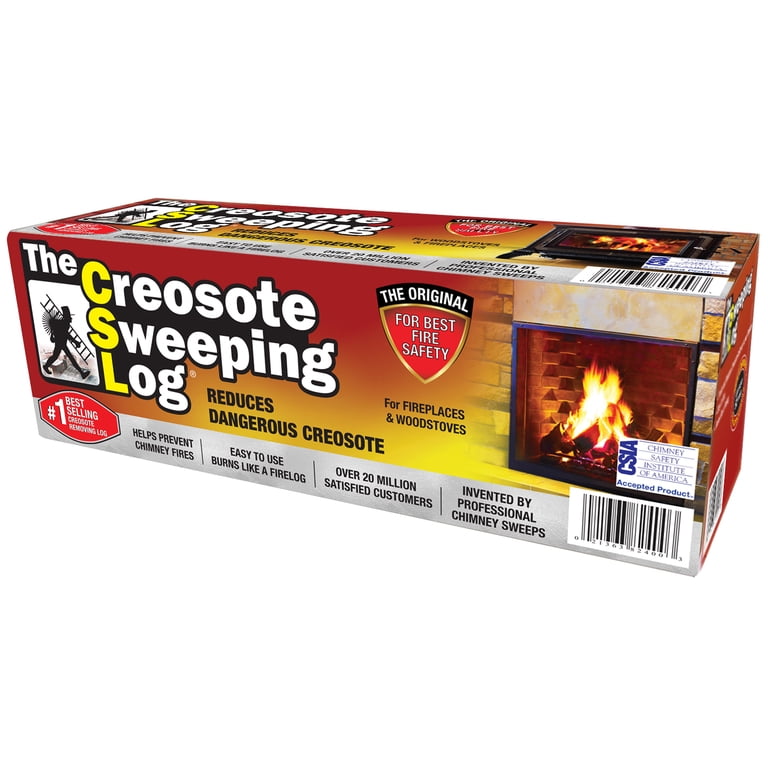 CSL - Creosote Sweeping Log for Fireplaces and Woodstoves, Chimney  Maintenance Firelog - Walmart.com