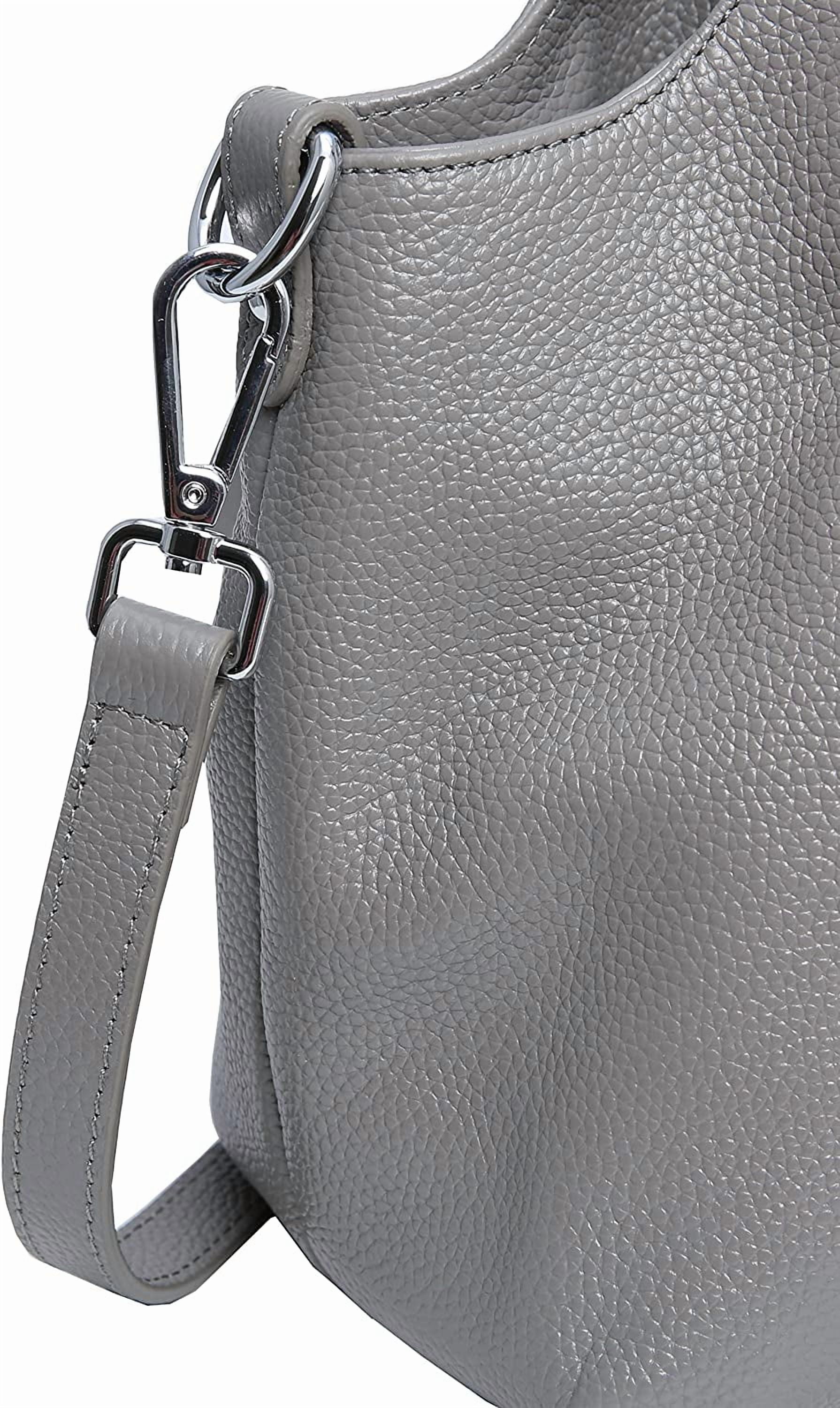 Mostdary Women Top Handle Satchels Leather Handbags Large Capacity Work Tote Shoulder Crossbody Bags Gray