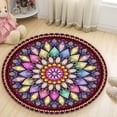 thumbnail image 5 of Christmas Tree Round Area Rug, festive pine circle carpet for family room or nursery, soft washable non-slip floor mat, holiday seasonal décor, 5 of 6