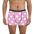 thumbnail image 2 of JUNZAN Pink And White Polka Dot Mens Underwear Boxer Briefs for Men’s-XX-Large, 2 of 7