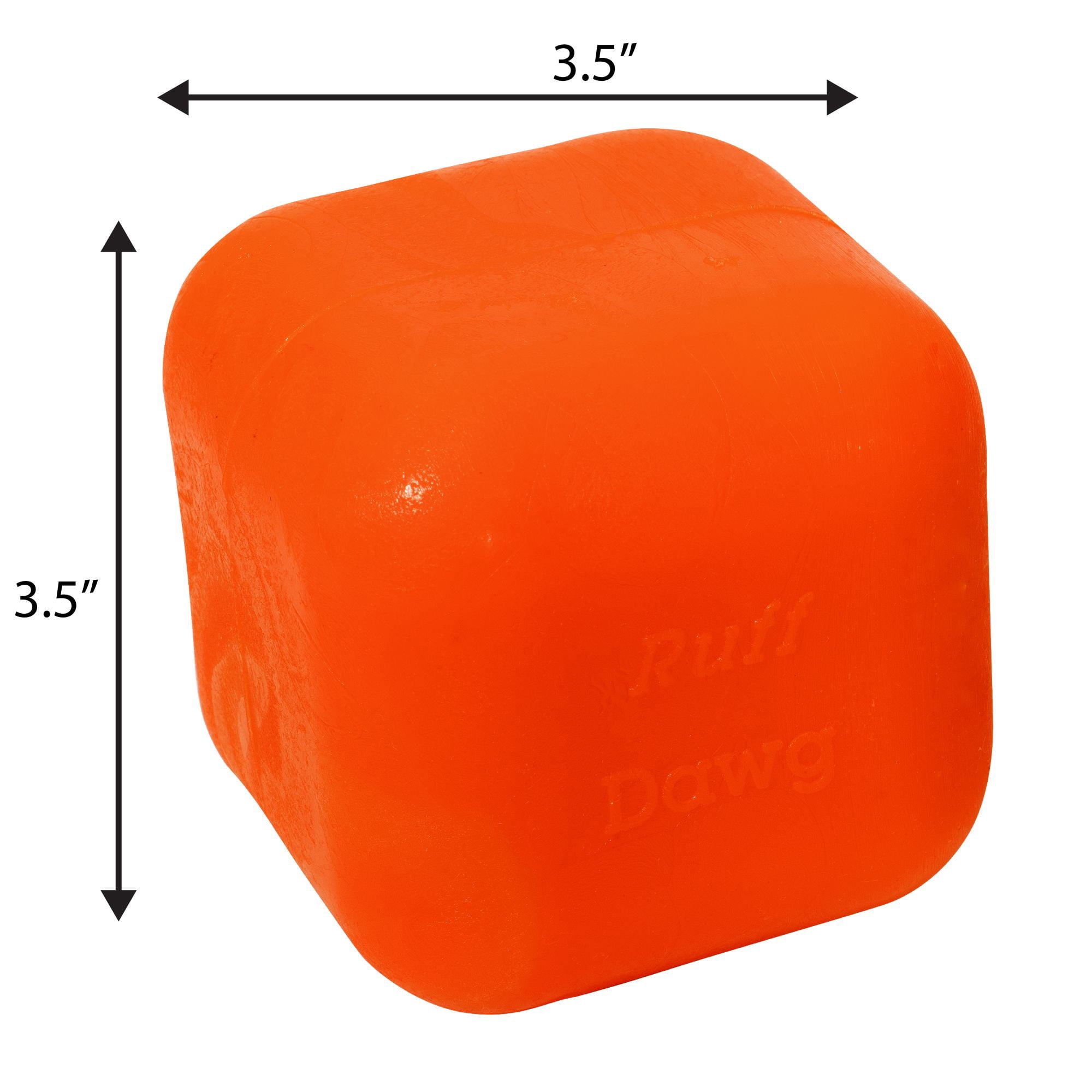 Ruff Dawg Dawg-Cube XL Indestructible Rubber Retrieving Dog Toy, Color Varies