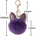 thumbnail image 3 of Llavero, Llavero De Conejo De Bola Esponjosa, Encanto De Bolsa De Pompón De Felpa, 4 Piezas, 3 of 5