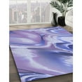 thumbnail image 3 of Ahgly Company Machine Washable Indoor Square Transitional Blue Angel Blue Area Rugs, 8' Square, 3 of 7