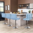 thumbnail image 2 of Juego de 4 Bancos de Bar Ajustables Giratorios Azules Yaheetech, 2 of 9