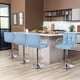 thumbnail image 2 of Juego de 4 Bancos de Bar Ajustables Giratorios Azules Yaheetech, 2 of 9