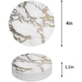 thumbnail image 1 of RYLABLUE Marble Set of 4 Round Coaster for Drinks, Absorbent Ceramic Stone Coasters Cup Mat with Cork Base for Home Kitchen Room Coffee Table Bar Decor, 1 of 5