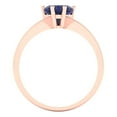 thumbnail image 4 of Clara Pucci 14K Rose Gold 1ct BlueSapphire Solitaire Ring for Women, 4 of 8