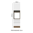 thumbnail image 2 of Mueble de Cocina Para Horno Madesa Glamy 60 cm 1 Puerta y 3 Cajones Marrón/Blanco, 2 of 5