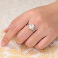 thumbnail image 6 of Silvago Jewel 14K White Gold Over Rings - 1.9 Ct Oval Cut Wedding Rings - Engagement Wedding Prong Setting Rings for Women's - Causal Daily Wear Rings for Women's - Forever Diamond Rings for Her, 6 of 9