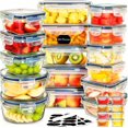 thumbnail image 1 of Set de 24 Contenedores Herméticos para Alimentos A prueba de derrames. Ideal para Meal Prep y Almuerzo, Ahorra Espacio en Refrigerador y Cocina. Apto Microondas y Lavavajillas, 1 of 4
