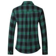 thumbnail image 2 of SSLR Flannel Shirts for Women Long Sleeve Button Down Shirts Plaid Lightweight Casual, 2 of 8