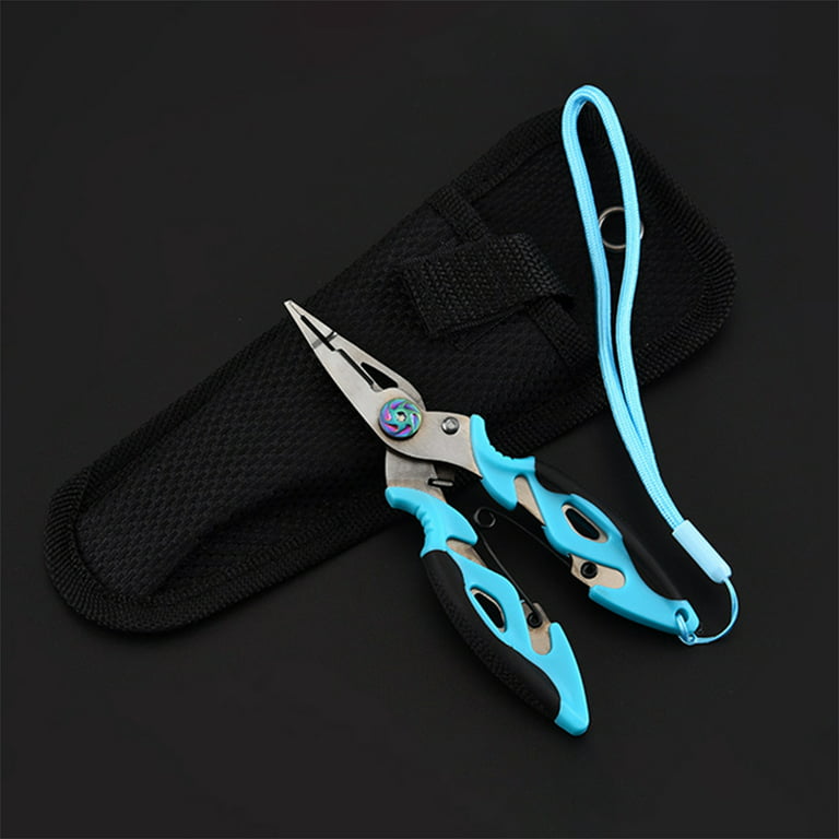 Stainless Steel Fishing Pliers With Sheath, Hook Removers, Braid Cutters,  Split Ring, Saltwater Fishing Pliers 