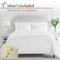 thumbnail image 3 of California Design Den Oversized Duvet Cover King - 400 Thread Count 100% Cotton, Hotel Quality Comforter Cover, Soft Cooling Sateen Weave, Ivory, 3 of 10