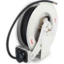 Rocita Diesel Fuel Hose Reel, 1/4 inch x 50 ft Retractable Oil Hose Reel Hose Holder, 5800 PSI Industrial Auto Hose Oil Heavy Duty Steel Construction Reel for Aircraft Ship Vehicle Tank