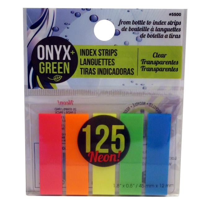 ONYX & GREEN, ADHESIVE STRP NEON RYCLD, 125 PC, (Pack of 24)