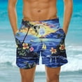 thumbnail image 2 of Summer Savings Clearance! Stamzod Mens Swim Trunks Quick Dry Drawstring Swim Shorts Tropical Print Bathing Suits Swimwear Plus Size Beach Shorts With Pockets, 2 of 6